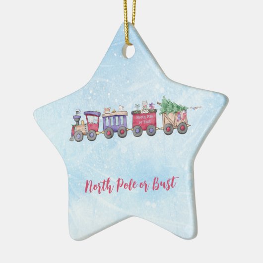Nordpol oder Bust Christmas Train Custom Star Keramik Ornament (Links)