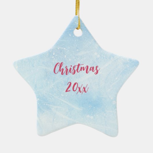 Nordpol oder Bust Christmas Train Custom Star Keramik Ornament (Hinten)