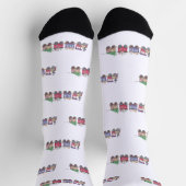 Nordpol oder Bust Holiday Train Locomotive Patter Socken (Oben)