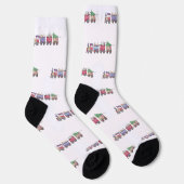 Nordpol oder Bust Holiday Train Locomotive Patter Socken (Rechts)