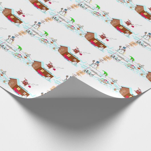 Nordpol-Packpapier Geschenkpapier (Ecke)