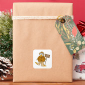 Nordpol-Pinguin Quadratischer Aufkleber