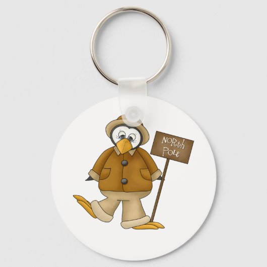 Nordpol-Pinguin Schlüsselanhänger (Vorderseite)