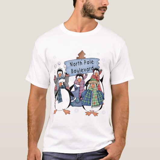 Nordpol Pinguine - Hemden und Geschenke T-Shirt (Vorderseite)