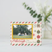 Nordpol Post "Happy Holidays" Karte 1 Foto (Stehend Vorderseite)