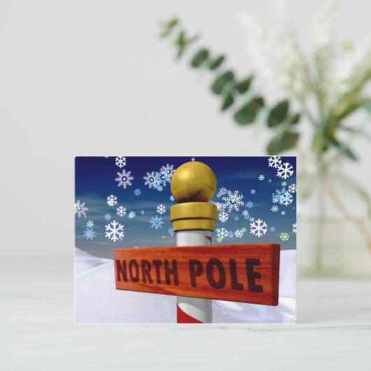 Nordpol Postkarte (Stehend Vorderseite)