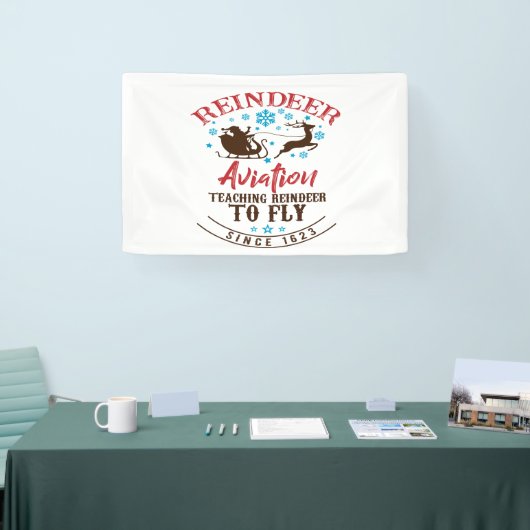 Nordpol Rentier Fliegen der Weihnachtsfliegerei Banner (Messe)