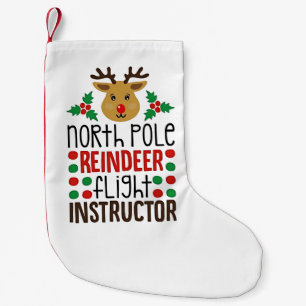 Nordpol-Rentier-Fluglehrer Weihnachten  Kleiner Weihnachtsstrumpf
