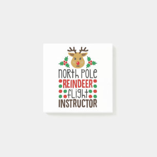 Nordpol-Rentier-Fluglehrer Weihnachten Post-it Klebezettel
