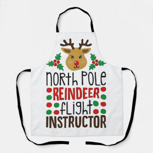 Nordpol-Rentier-Fluglehrer Weihnachten Schürze