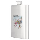 Nordpol Ruhepause Edelstahlflasche Flachmann (Links)