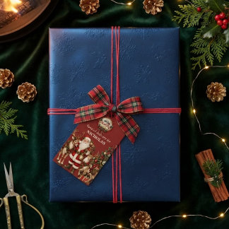 Nordpol-Santa-Rentier-Weihnachten Benutzerdefinier Geschenkanhänger