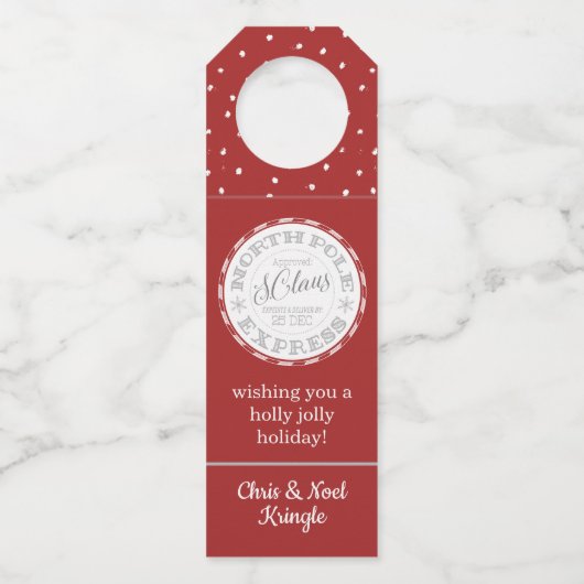 Nordpol | Santa Siegel | Funny Flaschenanhänger (Vorderseite)