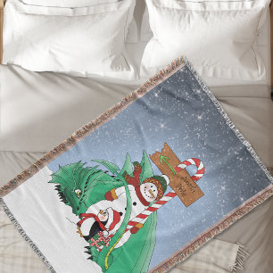 Nordpol Schneemann Drache Pinguin Weihnachten Decke