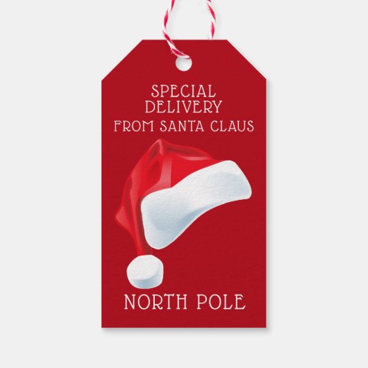 Nordpol Sonderlieferung Weihnachtsgeschenk Geschenkanhänger (Rückseite)