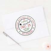 Nordpol Sonderlieferung Weihnachtsgeschenk Runder Aufkleber (Umschlag)