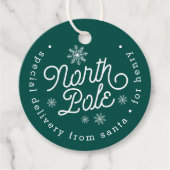 Nordpol Sonderlieferung Weihnachtsgeschenke Tags Geschenkanhänger (Vorderseite)