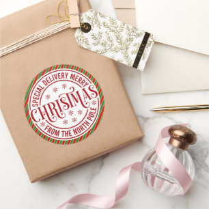 Nordpol-Sondersendung Frohe Weihnachtsgeschenke Runder Aufkleber