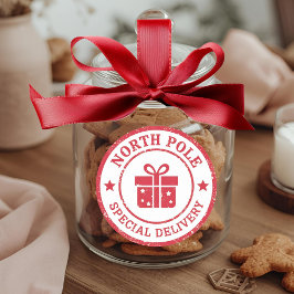 Nordpol-Sondersendung Vintage-Weihnachtsgeschenk Runder Aufkleber