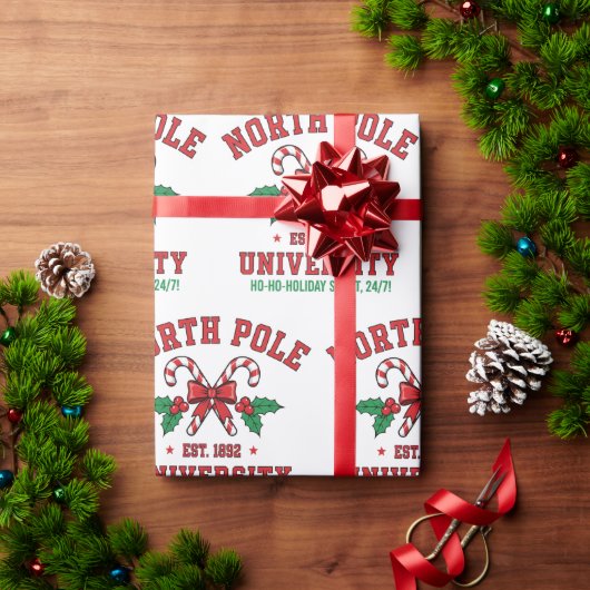 Nordpol-Universität Weihnachtsfest Geschenkpapier (Feiertagsgeschenk)