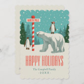 Nordpol-Urlaub Feiertagskarte (Vorne/Hinten)