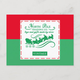 Nordpol Vintage Weihnachtskarten Feiertagspostkarte