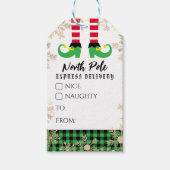 Nordpol Weihnachten Geschenkanhänger (Vorderseite)