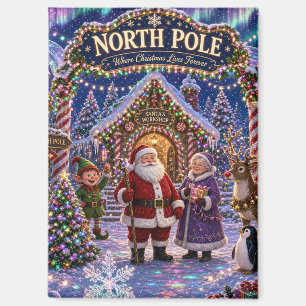 Nordpol-Weihnachten Lebt Rechteck-Magnet Magnet