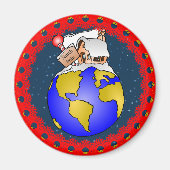 Nordpol Weihnachten Magnet (Vorne)