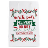 Nordpol Weihnachten Mittlere Geschenktüte (Rückseite)
