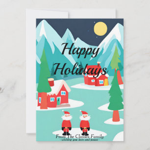 Nordpol-Weihnachts-Flat-Weihnachtskarte Feiertagskarte