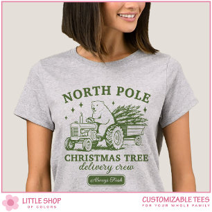 Nordpol-Weihnachtsbaum-Liefercrew-Gruppe T-Shirt