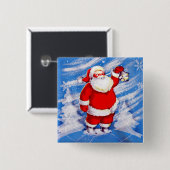 Nordpol-Weihnachtsmann Button (Vorne & Hinten)