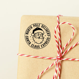 Nordpol-Weihnachtsmann-Express-Sondersendung Gummistempel
