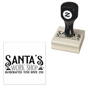 Nordpol Weihnachtsmann Werkstatt Gummistempel