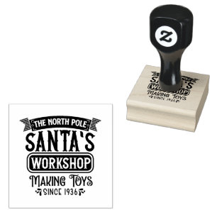 Nordpol Weihnachtsmann Werkstatt Gummistempel