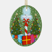 Nordpol-Weihnachtsverzierung Keramik Ornament (Rechts)