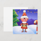 Nordpol-Wünsche-Elf-Weihnachtskarte Feiertagskarte (Vorne/Hinten)