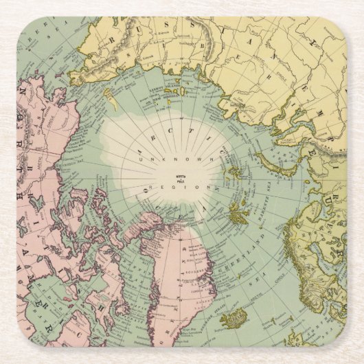 Nordpolargebiete Rechteckiger Pappuntersetzer (Vorderseite)