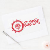 NORDPOLE POST OFFICE RECHTECKIGER AUFKLEBER (Umschlag)