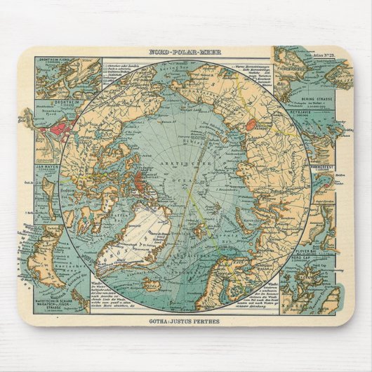 Nordpolkarte Mousepad (Vorne)