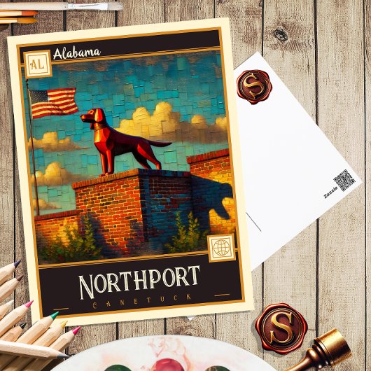 Nordport, Alabama | VINTAG Postkarte