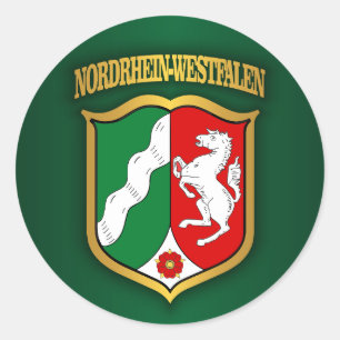 Nordrhein-Westfalen COA Runder Aufkleber