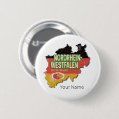 Nordrhein-Westfalen Deutschland Retro NRW Souvenir Button (Vorne & Hinten)