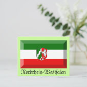 Nordrhein-Westfalen Flag Gem Postkarte (Stehend Vorderseite)