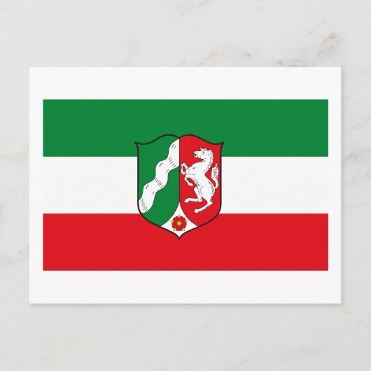 Nordrhein Westfalen Flag Postcard Postkarte (Vorderseite)