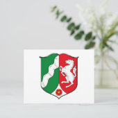 Nordrhein Westfalen Wappen Postkarte (Stehend Vorderseite)