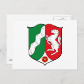 Nordrhein Westfalen Wappen Postkarte (Vorne/Hinten)