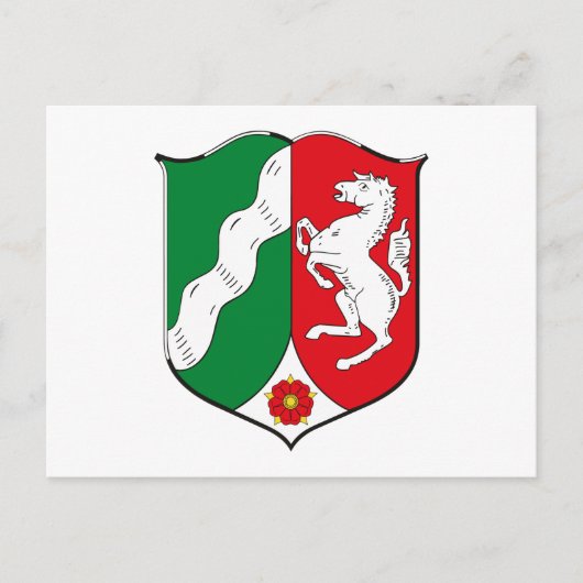 Nordrhein Westfalen Wappen Postkarte (Vorderseite)