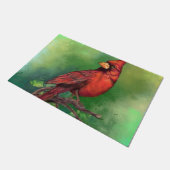 Nordroter Kardinal Bird Doormat Fußmatte (Schrägansicht)